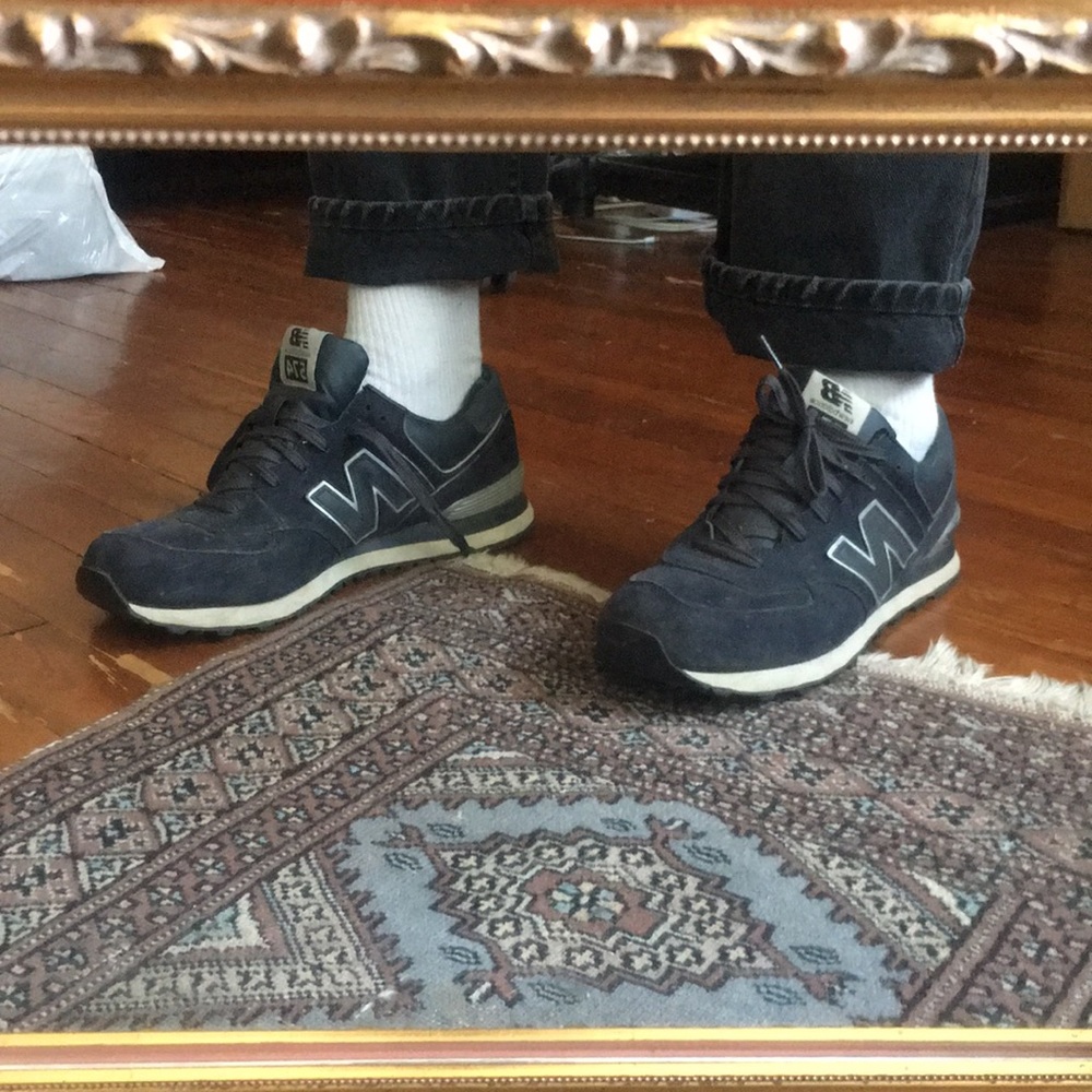 New Balance 574 Suede/Leather Blue (size 11.5)